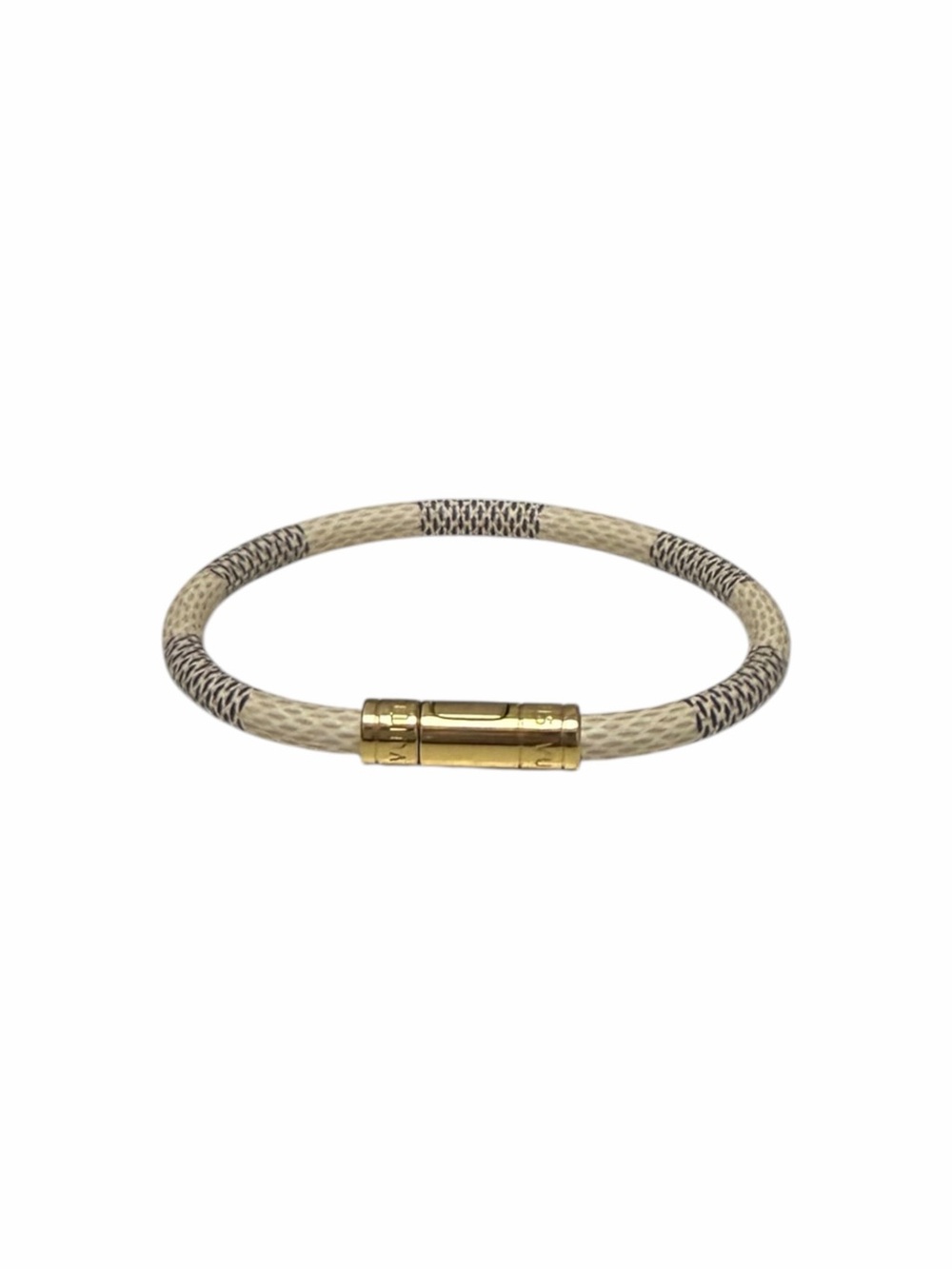 Louis Vuitton Gold/Tan/Black Speckled Round Cuff